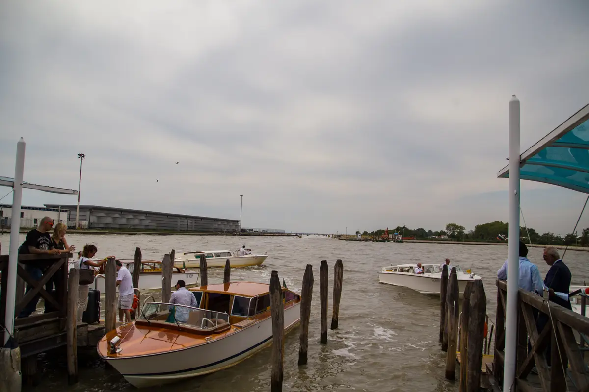 Water taxis at the Marco Polo Airport dock